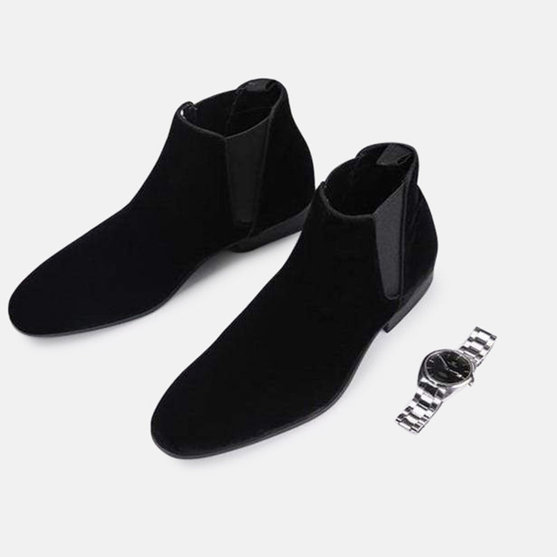 Classic Black Chelsea Boots For Men Ankle Fit 4