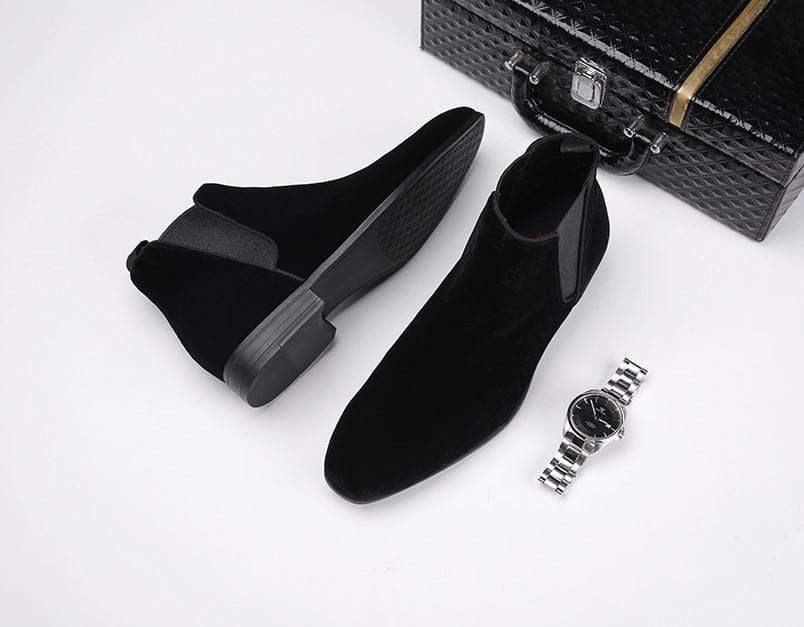 Classic Black Chelsea Boots For Men Ankle Fit 5