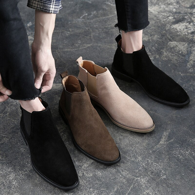 Classic Black Chelsea Boots For Men Ankle Fit 6