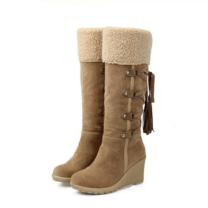 Cozy Snow Boots Women With Wedge Heel 1