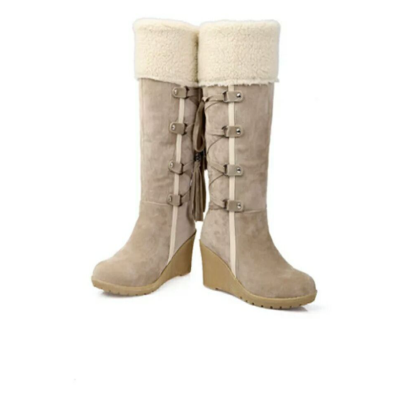 Cozy Snow Boots Women With Wedge Heel 2