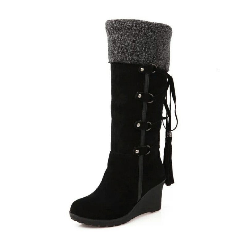 Cozy Snow Boots Women With Wedge Heel 3