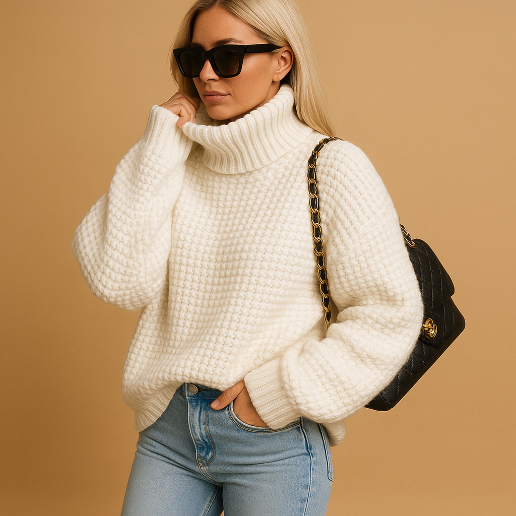 Cozy Wool Jumper Womens Chunky Knit Design 0