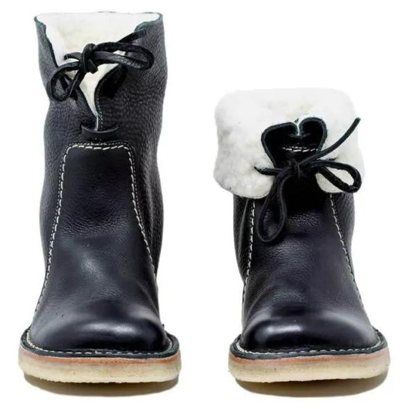 Effortless Black Ankle Boots With Foldable Cuff 11