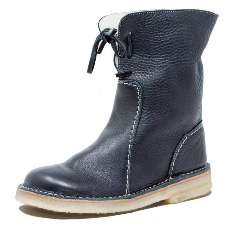 Effortless Black Ankle Boots With Foldable Cuff 2