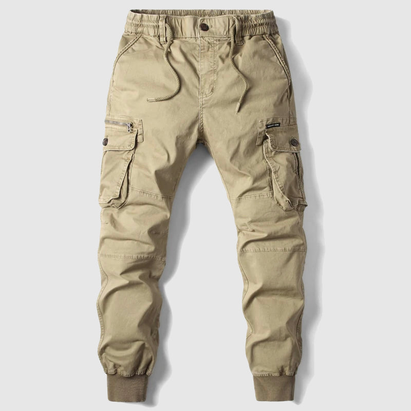 Effortless Black Cargo Jogger Pants For Men 0