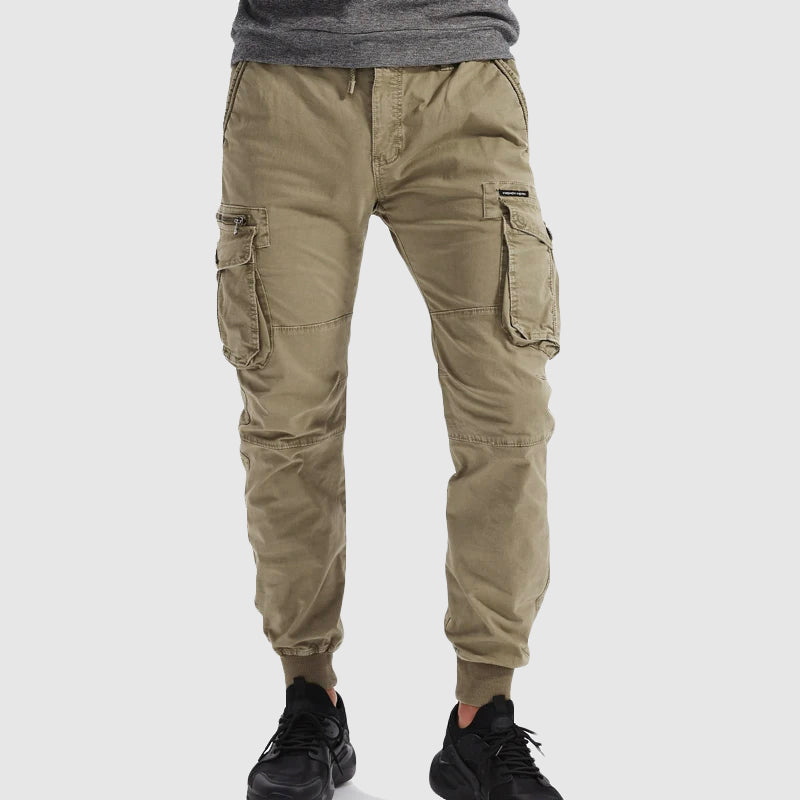 Effortless Black Cargo Jogger Pants For Men 1