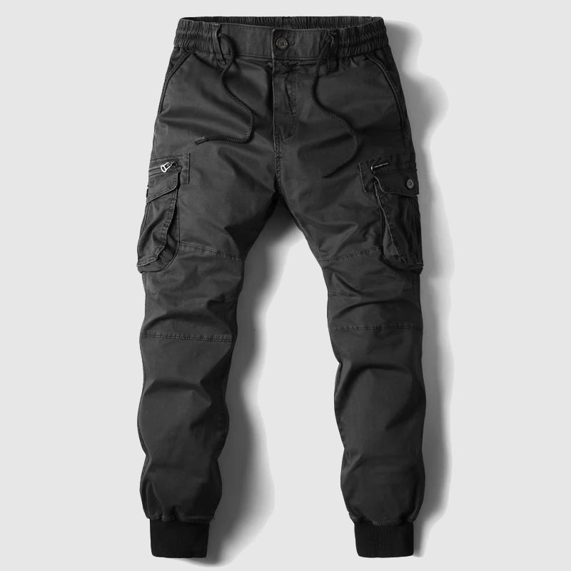 Effortless Black Cargo Jogger Pants For Men 4