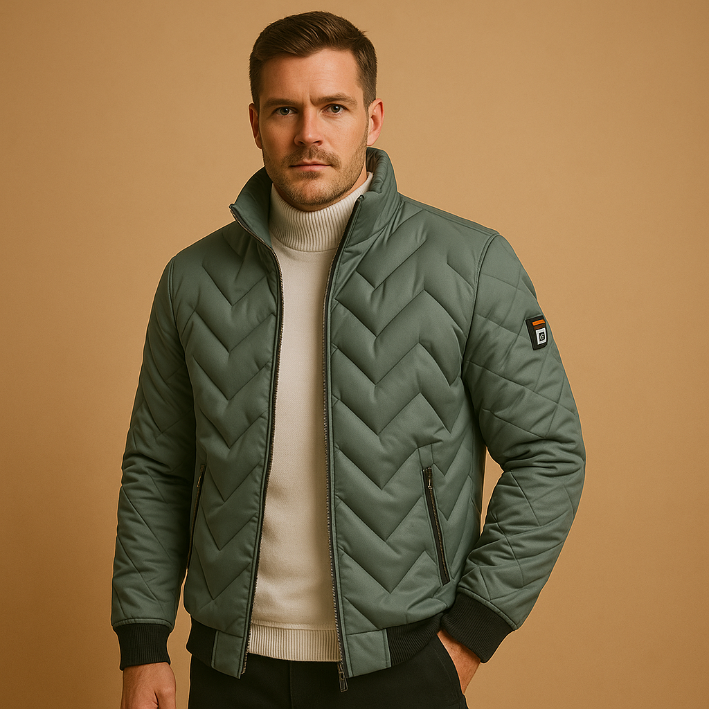 Effortless Black Puffer Jacket Classic Fit 1