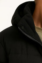 Effortless Black Puffer Jacket With Hooded Design 1