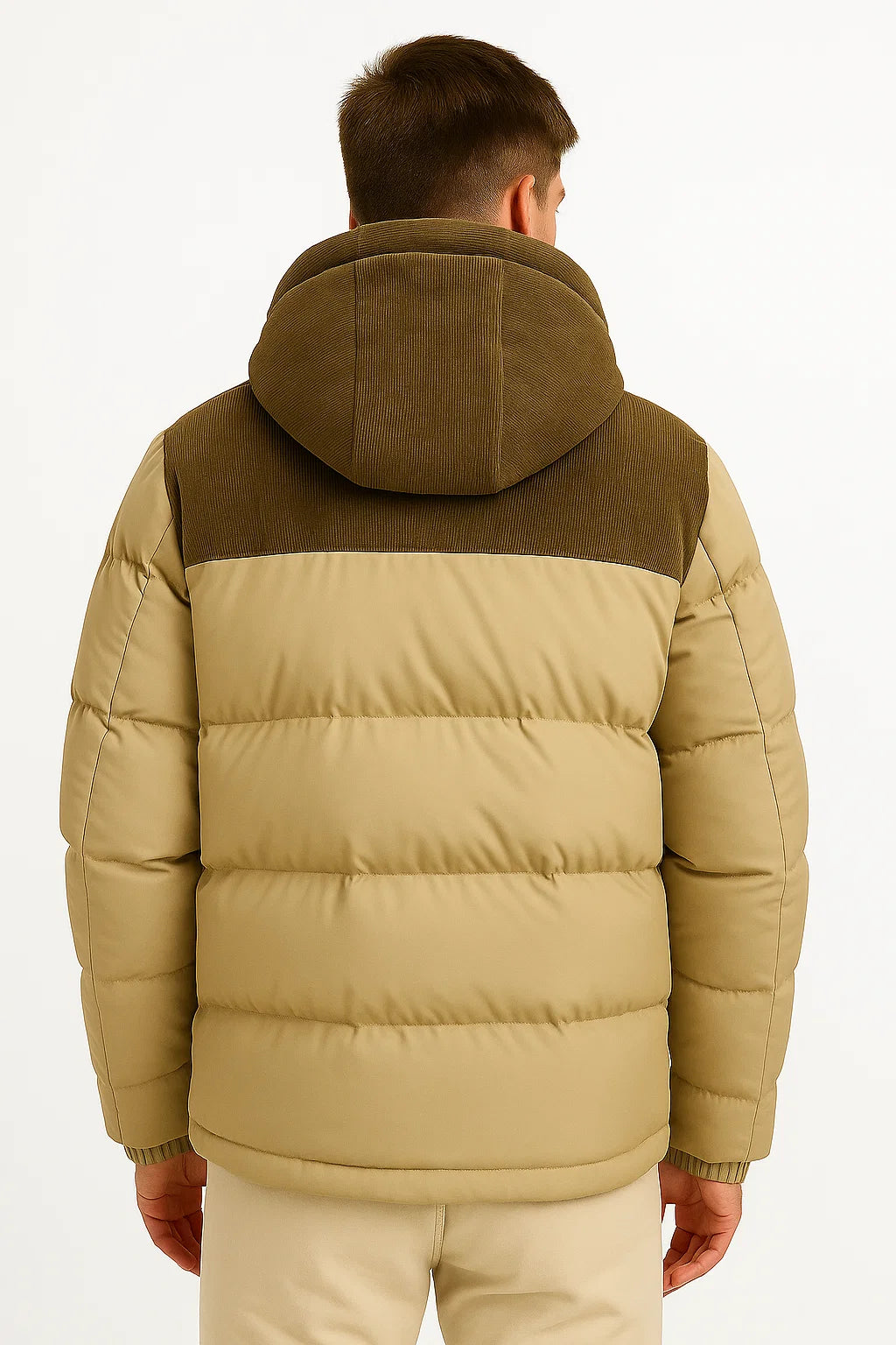 Effortless Black Puffer Jacket With Hooded Design 4