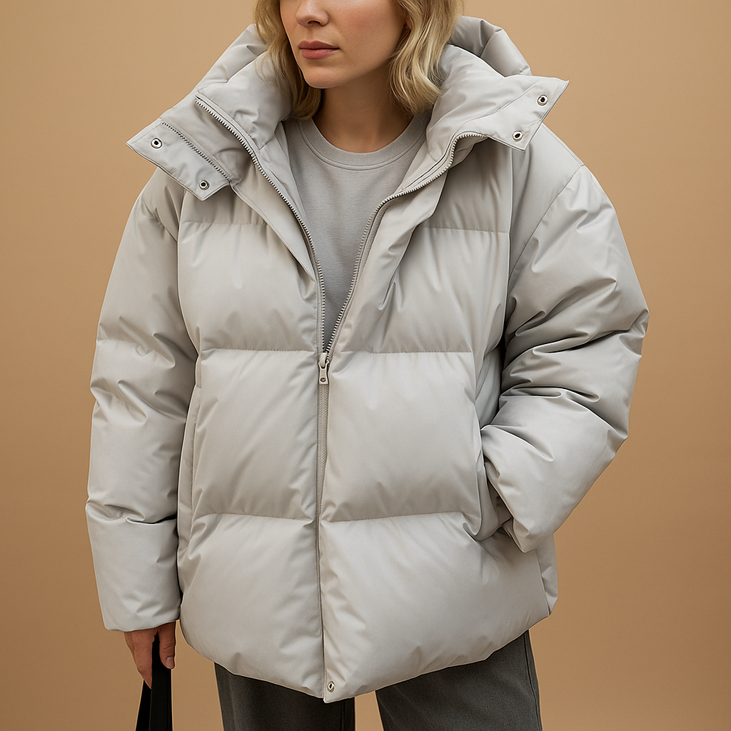 Effortless Black Puffer Jacket for Women 0