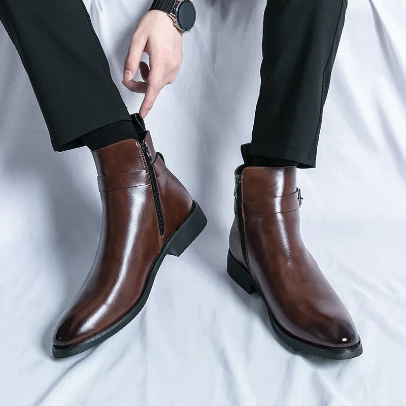 Effortless Chelsea Boots With Side Zipper Black 4