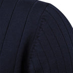 Effortless Half Zip Men's Sweater With Ribbed Detail 2