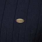 Effortless Half Zip Men's Sweater With Ribbed Detail 3
