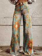 Effortless High Waisted Wide Leg Jeans Women 0