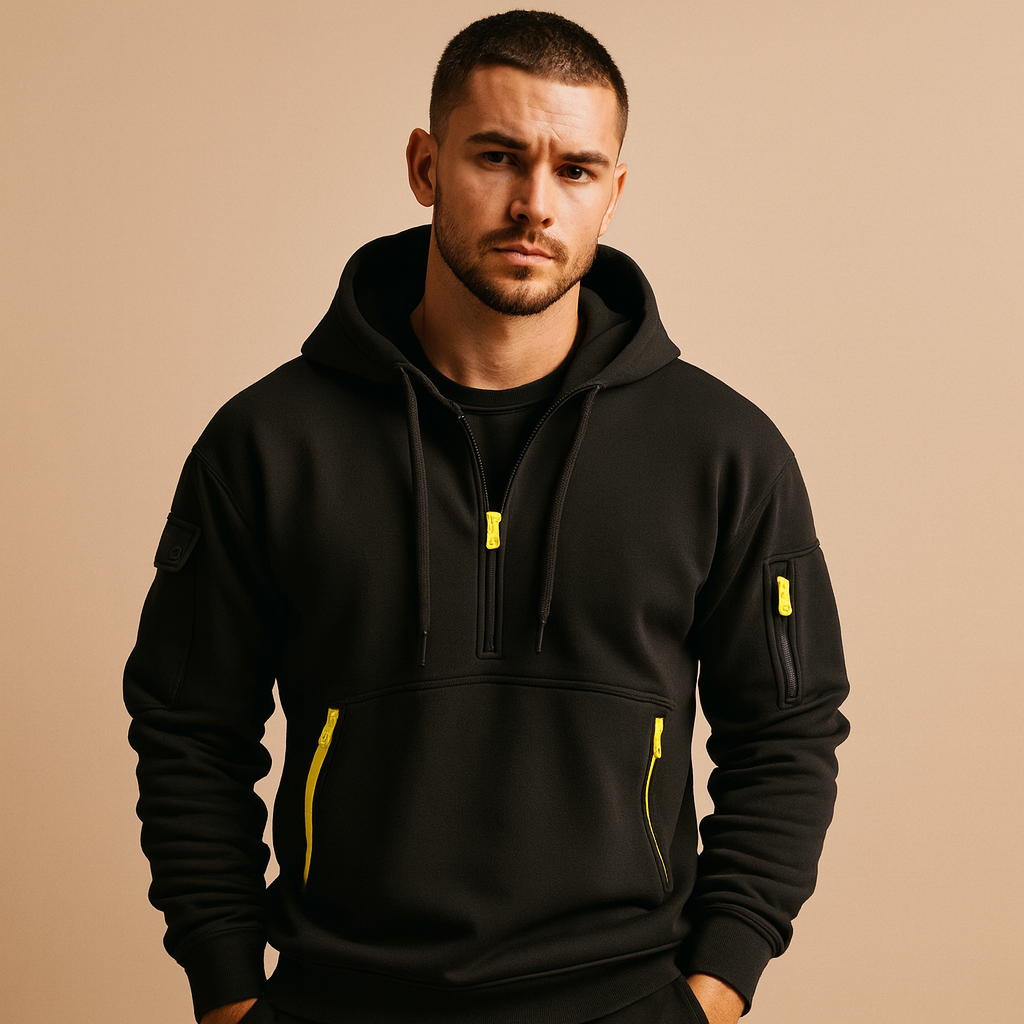 Effortless Hoodie With Drawstrings For Men 1