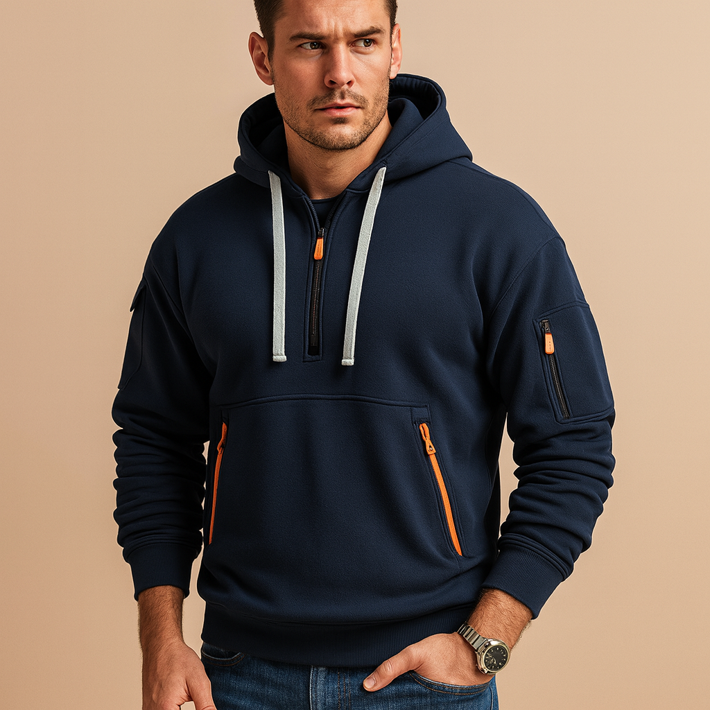 Effortless Hoodie With Drawstrings For Men 3