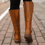 Effortless Knee High Boots With Buckle Detail 5