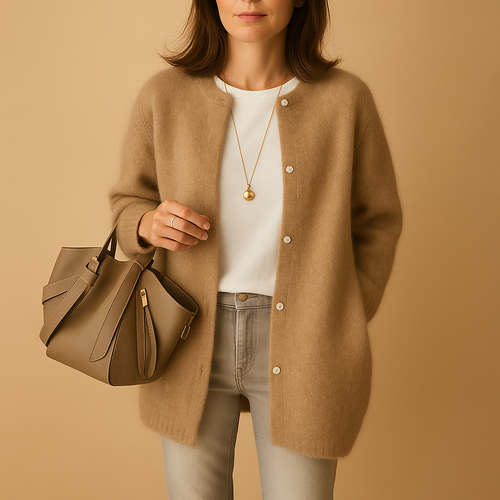 Effortless Long Cardigan With Front Buttons 0