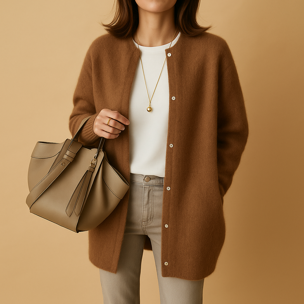 Effortless Long Cardigan With Front Buttons 2