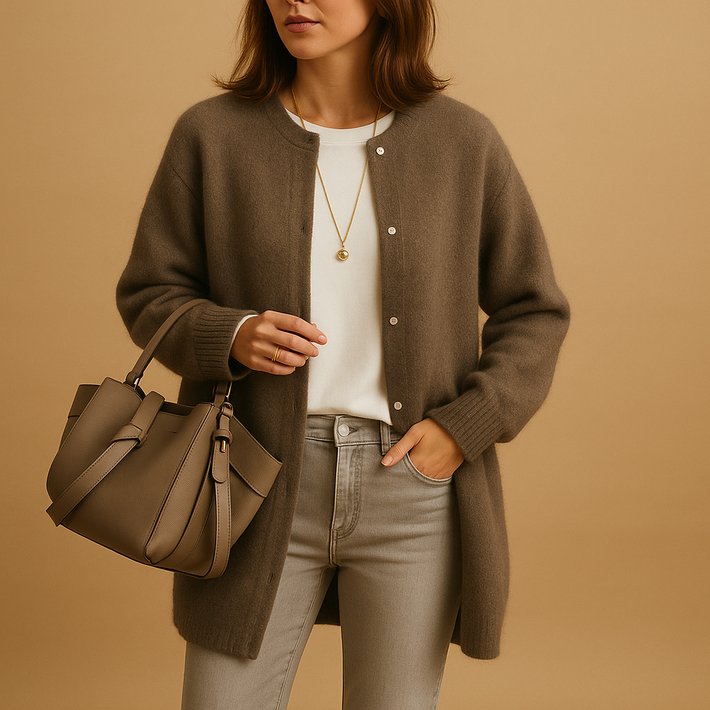 Effortless Long Cardigan With Front Buttons 4