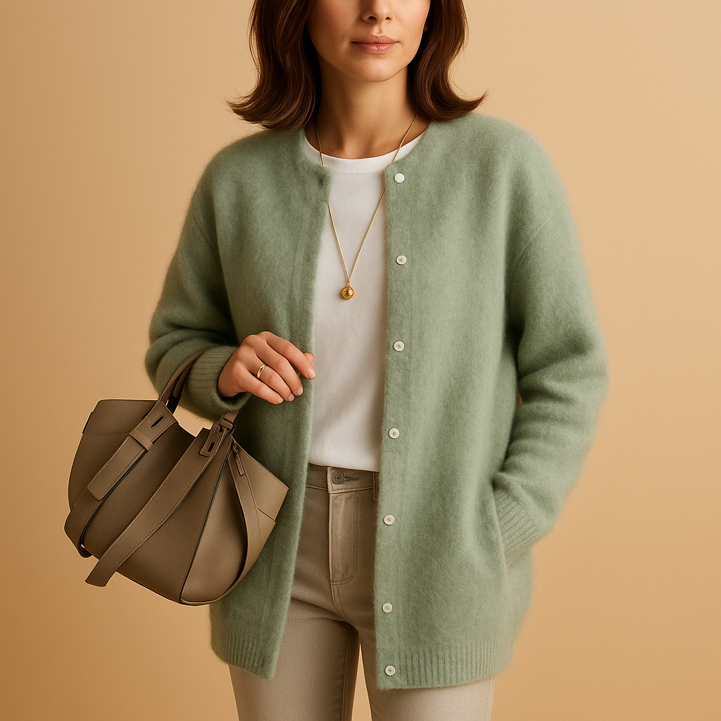 Effortless Long Cardigan With Front Buttons 5