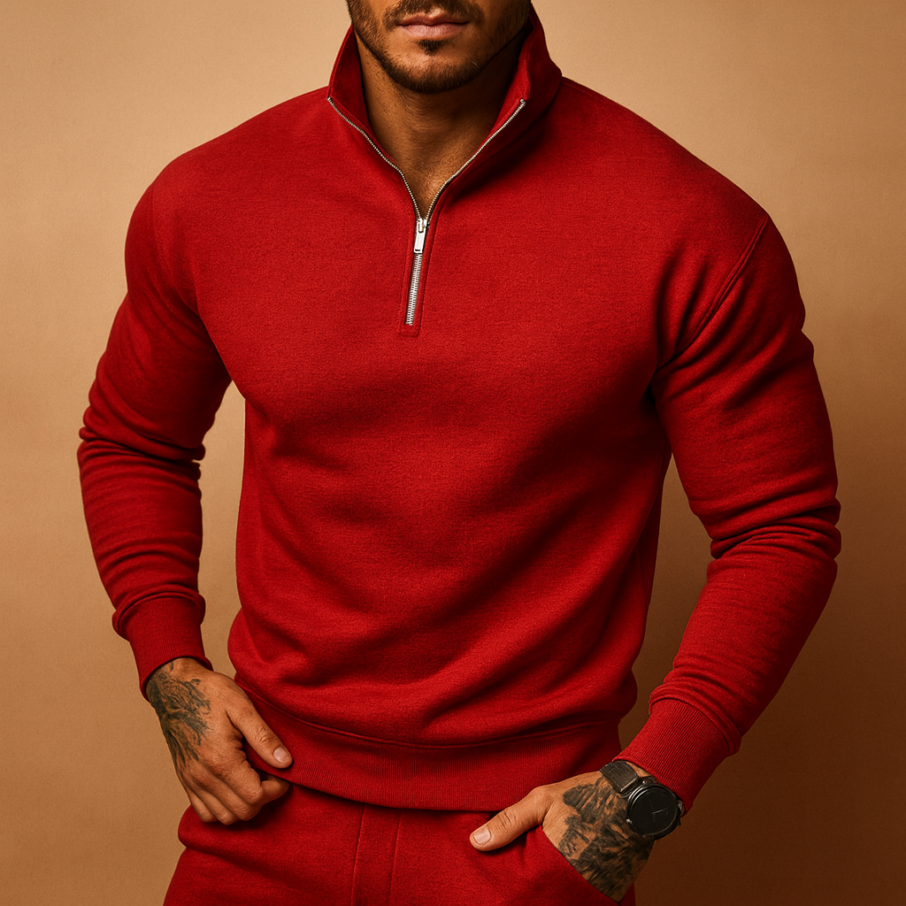 Effortless Men's Half Zip Jumper Modern Knit 1