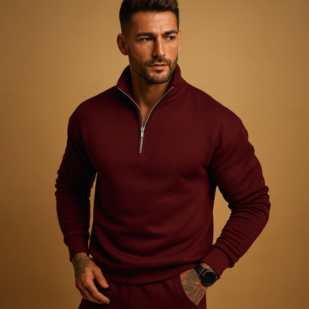 Effortless Men's Half Zip Jumper Modern Knit 3