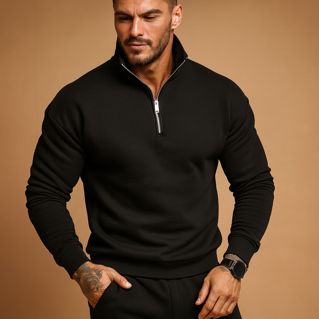 Effortless Men's Half Zip Jumper Modern Knit 4