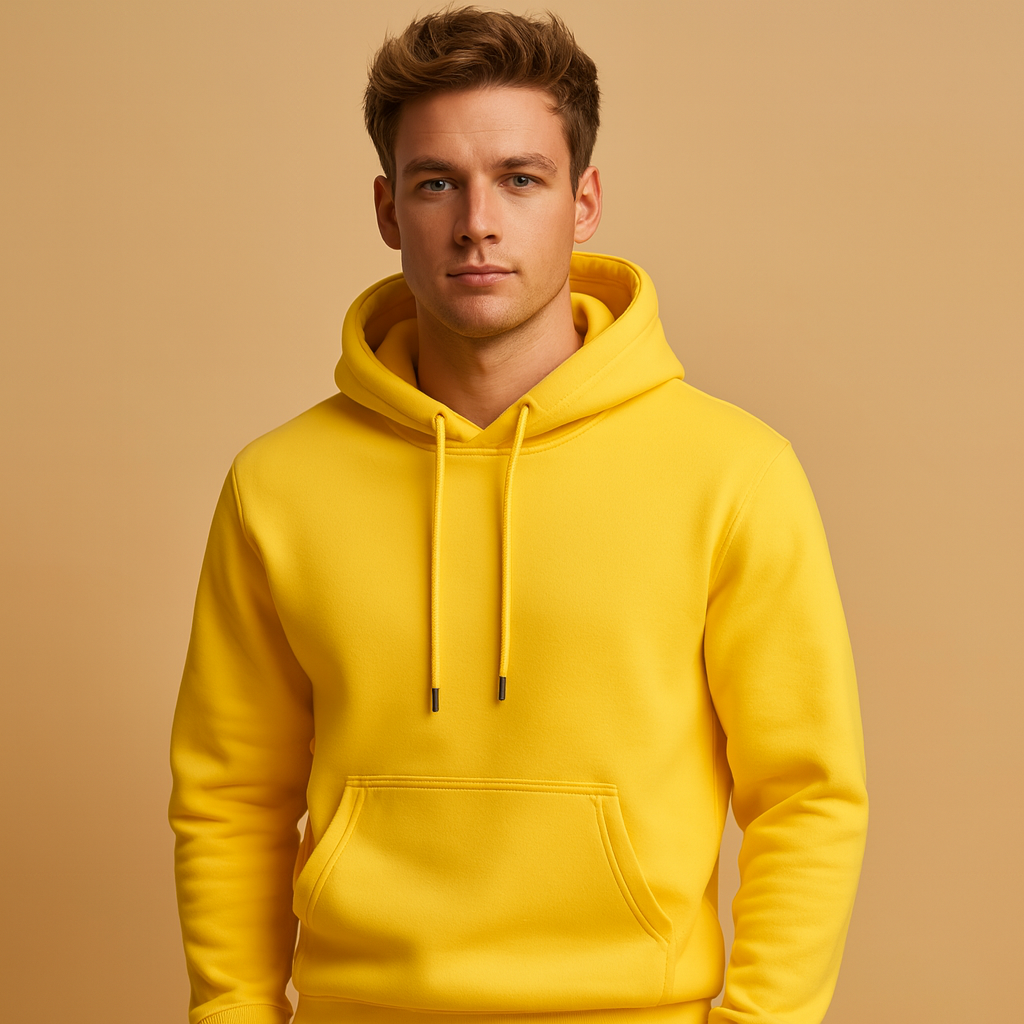 Effortless Men's Hoodie With Drawstring Casual Fit 10