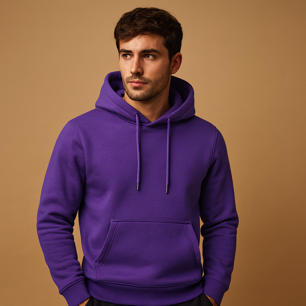 Effortless Men's Hoodie With Drawstring Casual Fit 4