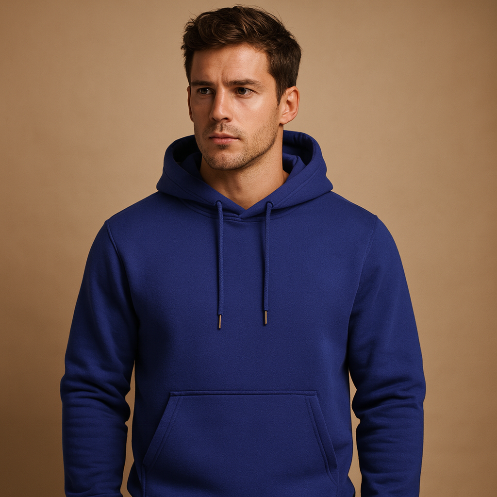 Effortless Men's Hoodie With Drawstring Casual Fit 5