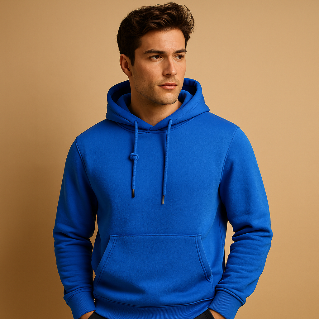Effortless Men's Hoodie With Drawstring Casual Fit 6