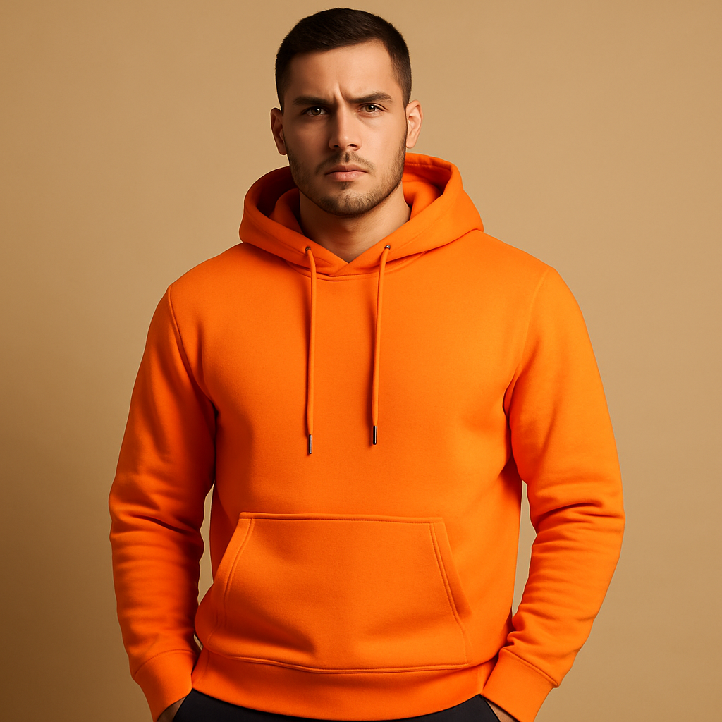 Effortless Men's Hoodie With Drawstring Casual Fit 8