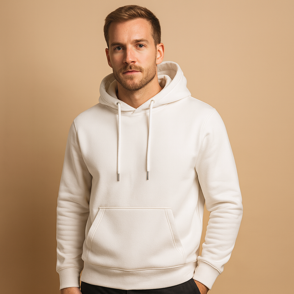 Effortless Men's Hoodie With Drawstring Casual Fit 9