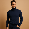 Effortless Men's Jumper Slim Fit Turtleneck Knitwear 0