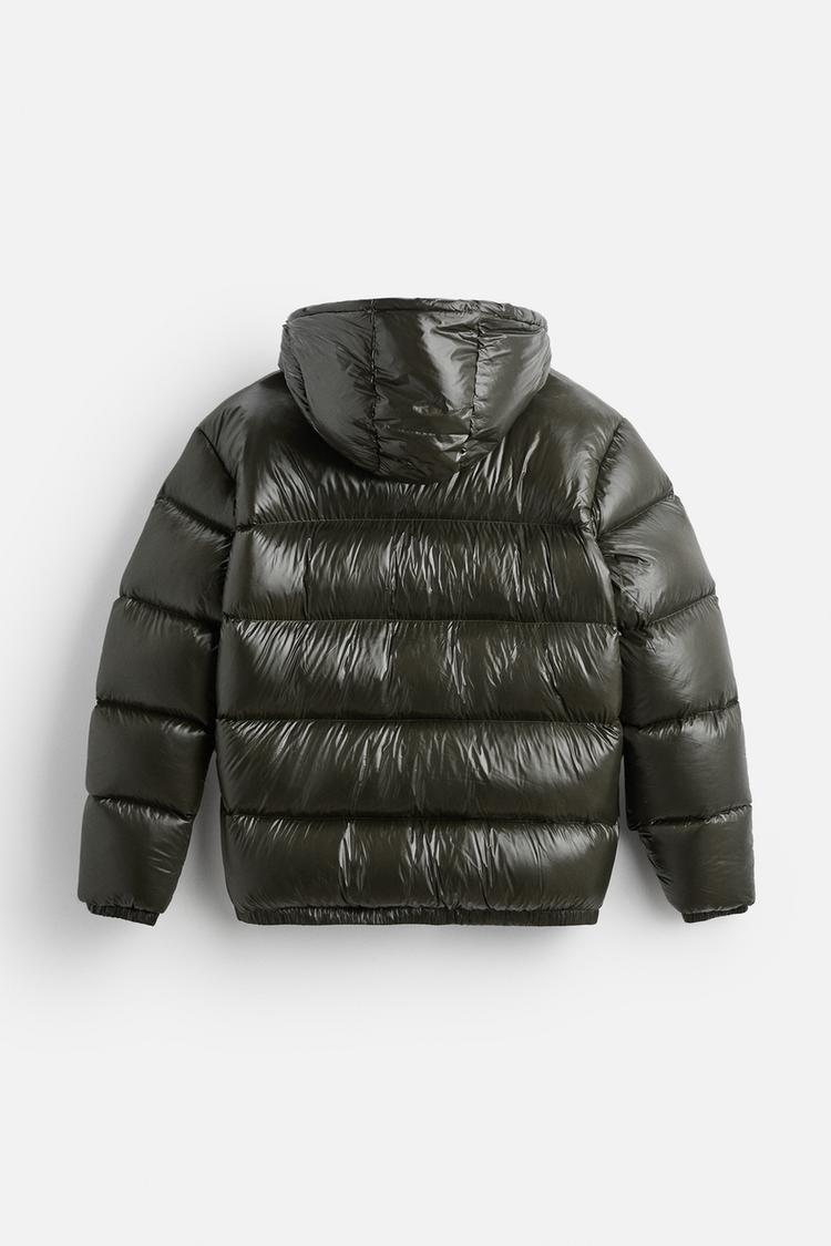 Effortless Men's Puffer Jacket With Structured Hood 2