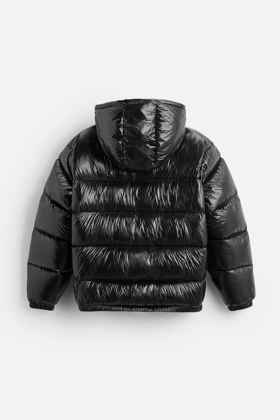 Effortless Men's Puffer Jacket With Structured Hood 3