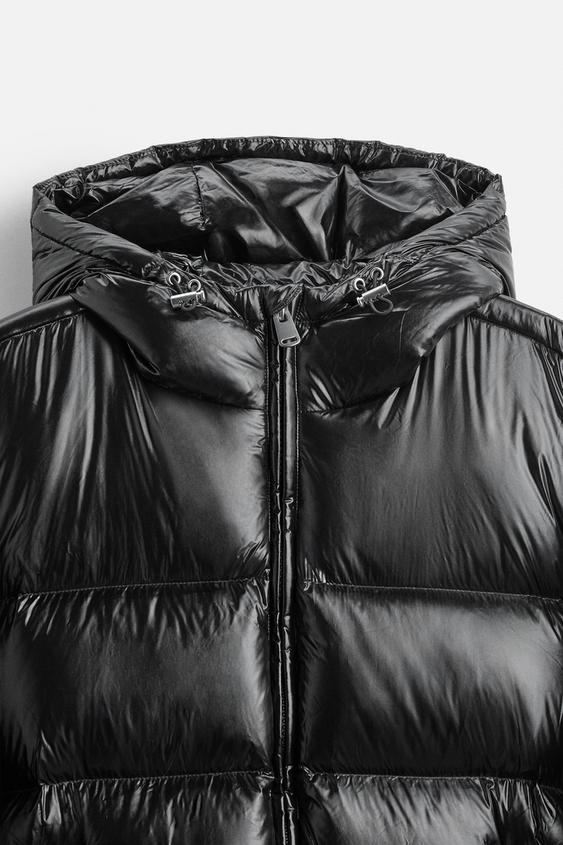Effortless Men's Puffer Jacket With Structured Hood 4