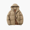 Effortless Men's Puffer Jacket, Hooded, Relaxed Fit 0