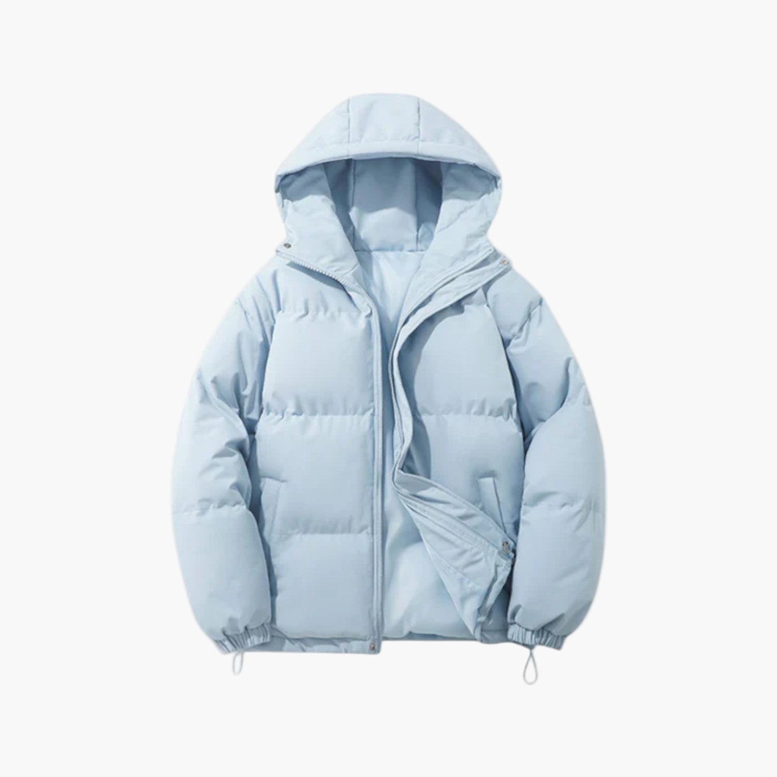 Effortless Men's Puffer Jacket, Hooded, Relaxed Fit 1