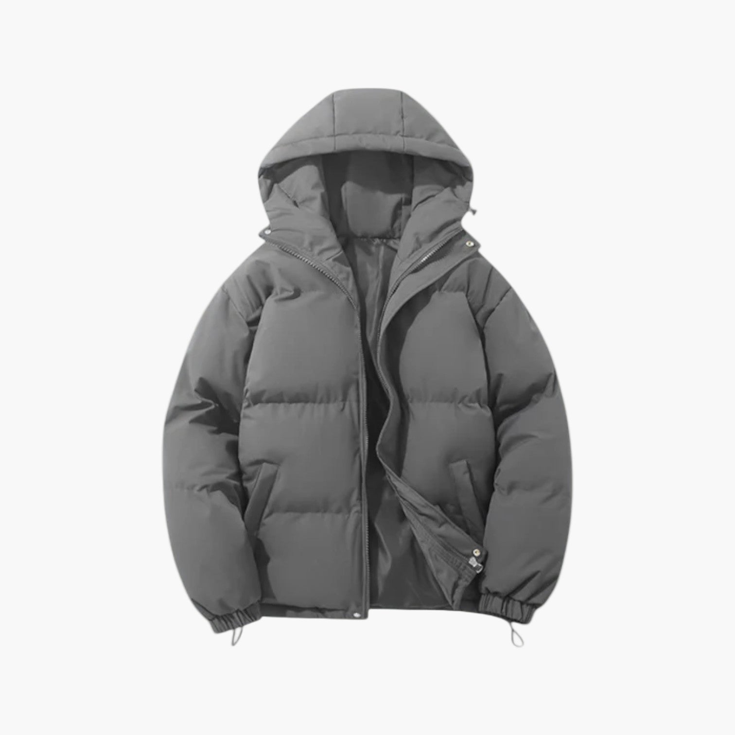 Effortless Men's Puffer Jacket, Hooded, Relaxed Fit 11