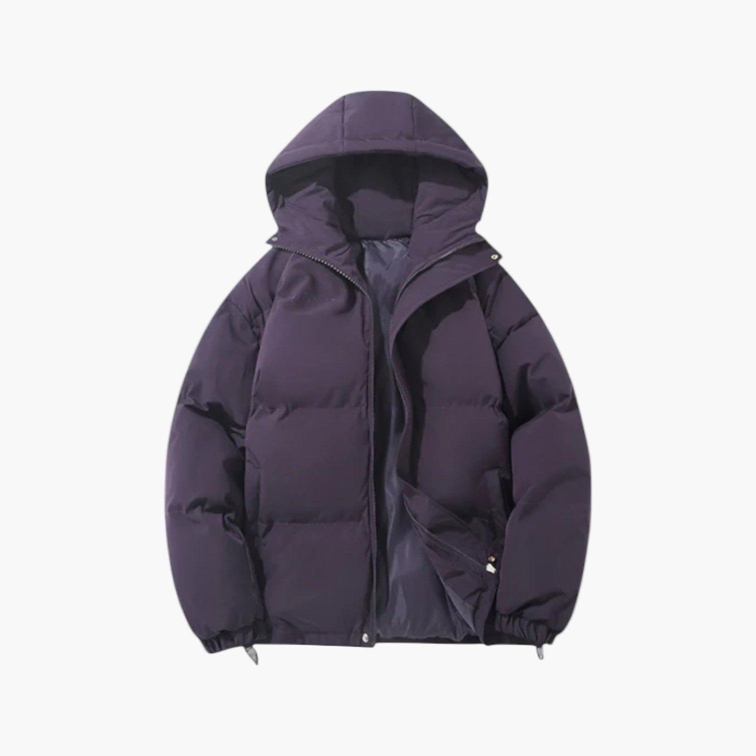 Effortless Men's Puffer Jacket, Hooded, Relaxed Fit 2