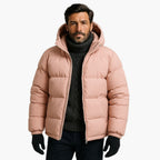 Effortless Men's Puffer Jacket, Hooded, Relaxed Fit 5
