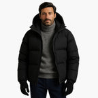 Effortless Men's Puffer Jacket, Hooded, Relaxed Fit 7