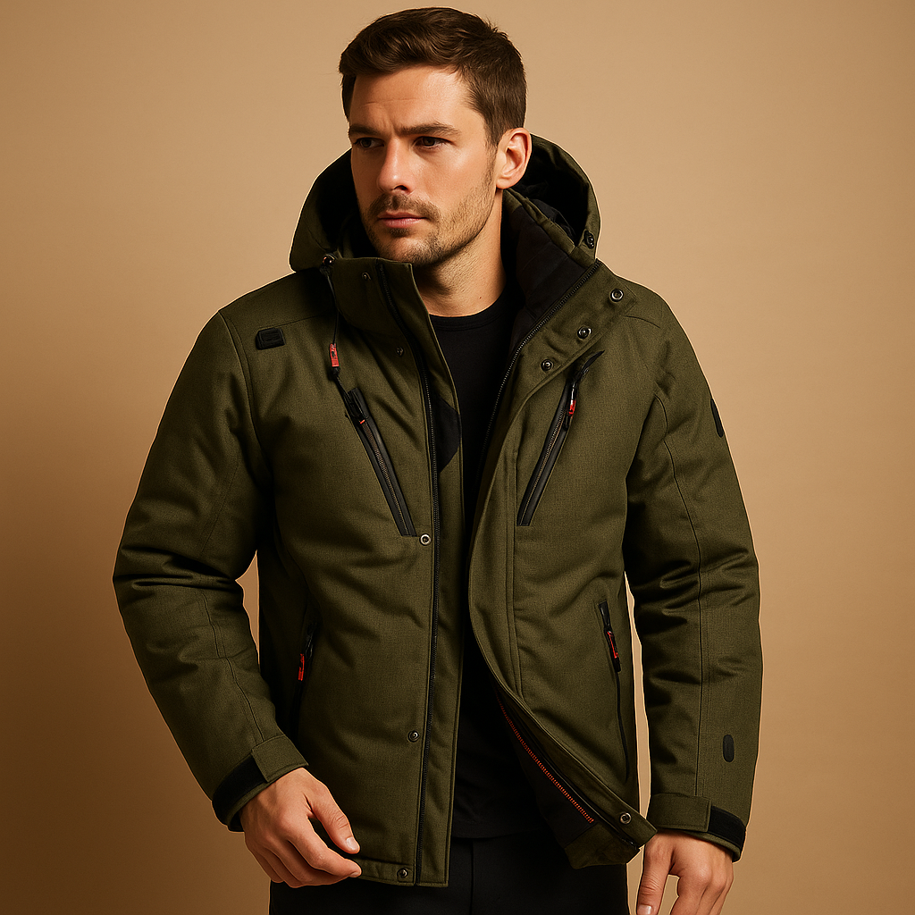 Effortless Men's Puffer Jacket with Hooded Design 3