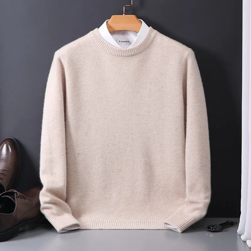 Effortless Men's Sweater Classic Pullover Knit 0