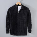 Effortless Men's Sweater With Zip Neck Design 0