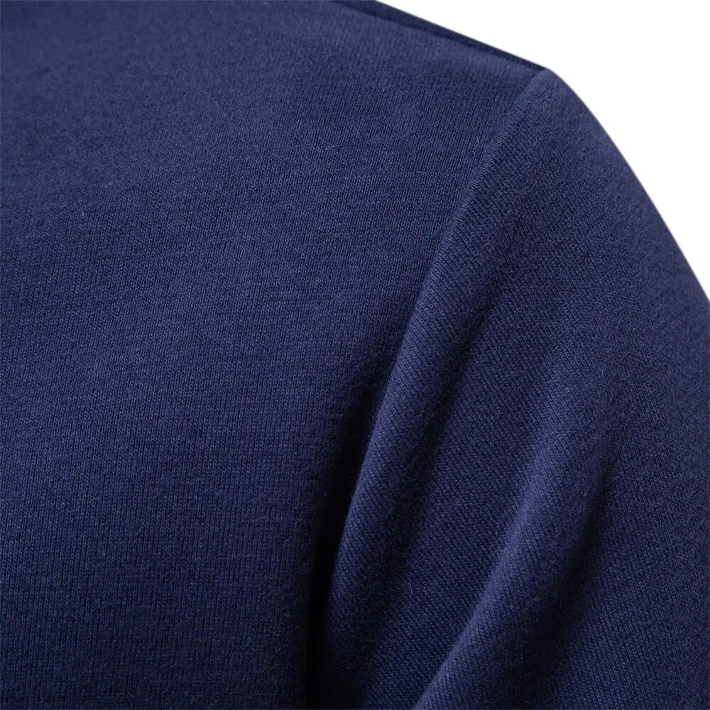 Effortless Men's Sweatshirt With Contrast Collar 5